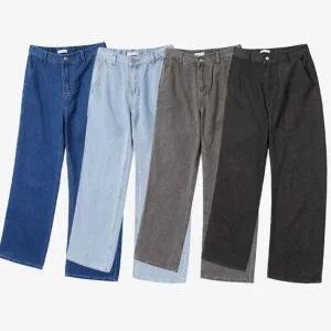 SABA1015C 세미 와이드핏 뒷밴딩 남자청바지 빅사이즈 38까지 4컬러