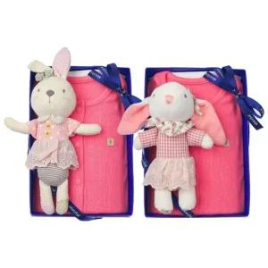 [갤러리아] (쌍둥이출산,백일,돌,내의세트)드레곤슬림내의두벌+토끼인형딸랑이(A1A-10388SET)