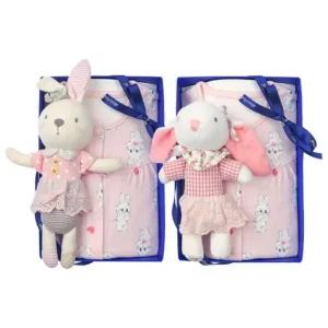 [갤러리아] (압소바출산,백일,돌,아기내의세트)투비내의+토끼딸랑이세트(A1A-10387SET)