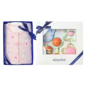 [갤러리아] (압소바출산,백일,돌,아기내의세트)투비내의+5종딸랑이세트(A1A-10387SET)