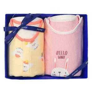 [갤러리아] (압소바출산,백일,돌,유아내의세트)도도내의노+호루7부내의핑세트(A1A-10386SET)