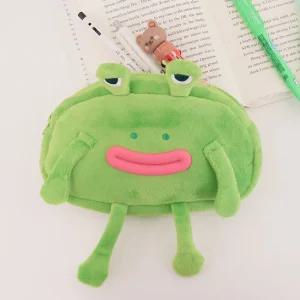 귀여운 개구리 인형 필통 봉제 파우치