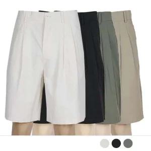 더클래식 버뮤다 핀턱 뒷밴딩 반바지