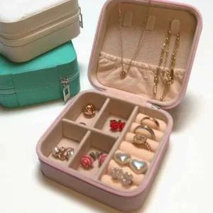휴대용 악세서리 보관 미니 보석함 핑크 미니보석함 보석함 돌반지 정리함 악세사리