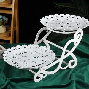 리크플 하트 2단 디저트트레이 케이크접시 과일샐러드그릇 빵그릇 베이커리 스탠드 컵케익 접시