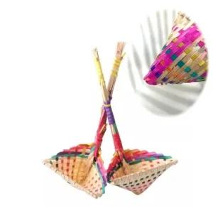 개업 선물 복 들어오는 전통 색동 복조리개 2개입 (WE42E6C)