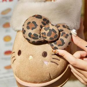 헬로키티 통굽 키높이 방한 털 슬리퍼 235~240