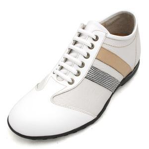 2.5cm~6.5cm 키높이 조절가능 천연면피소가죽 맞춤수제화 MARU-0650(WH)