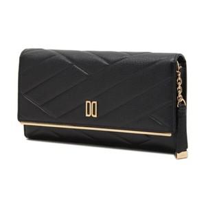[닥스핸드백] CARLISLE MODERN 블랙 칼라일 패턴 골드 DD 3단 장지갑 DCWA2F411BK