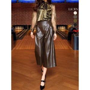 [하프클럽/] 마셜리 faux 레더 와이드 팬츠 4종 택1