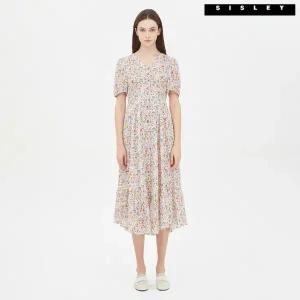 [시슬리] 플라워 프린트 원피스 SAOPD5431_CR