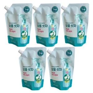 온더바디 코튼 풋 발을씻자 풋샴푸 레몬민트향 500ml(리필) 5개 / 써클