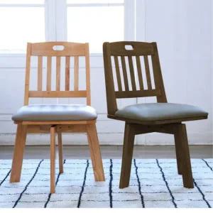 [무료배송] 편안한 360 원목 회전의자 식탁의자 카페의자 B-608