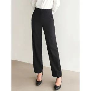 [하프클럽/]여성 검정 정장바지 일자팬츠 빅사이즈여성의류
