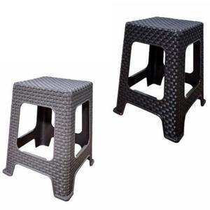 [MENPQ3YJ_52AI]야외 파라솔 이동식 사각 라탄 의자 4P세트