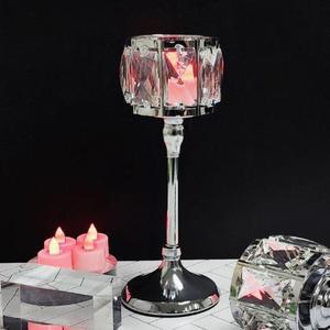 [BZI2LL77_51AJ]양초 감성 캔들홀더 은색 스탠드 유리촛대