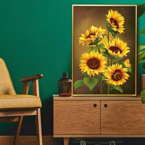 [JHQQ8375_4B]해바라기그림 A2 SUN8 풍수그림 돈들어오는