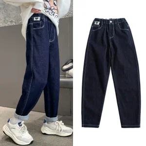 여아 주니어 델타진청 롤업 봄 가을  청바지 초등학생 바지 단품