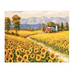 [셀러허브 패션][JHQS85IG_4B]DIY 명화그리기 페인팅 해바라기 40X50