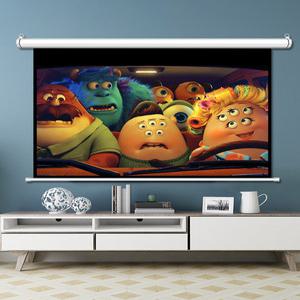 빔스크린 롤스크린 리모컨 업소용 인치 사무실 대 백색 강의용 전동