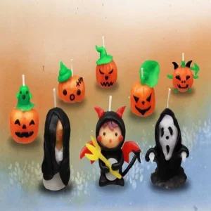 고품질 할로윈 미술 놀이 귀여운 캐릭터 양초 만들기 세트 달걀 양초 꾸미기 어린이놀이 (WFHUQ20)