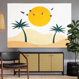 한낮의오아시스벽장식그림 편안한 휴양지포스터 대 (WFHVGBE)