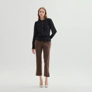 [하프클럽/S쏠레지아]에스쏠레지아 세미 플레어 밴딩 슬랙스 SOO9EPT910