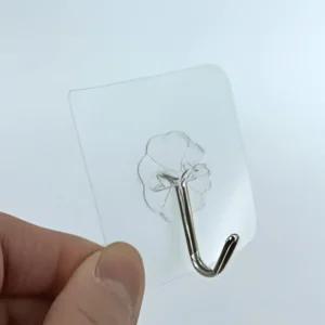 투명 무타공 접착 후크 10P/접착식/걸이/부착/고리/붙이는/옷걸이/벽에/부착식/강력/매직/벽부착/다용도