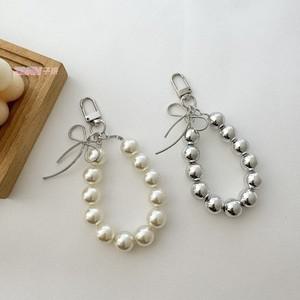 고급 고급 가방 키링 메탈 뱀줄 블랙 케이스 에어팟 진주 고급 실버 블랙 메탈 차키