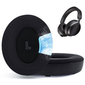 Bose Quietcomfort Ultra 헤드폰용 냉각 젤 교체용 이어 패드 두꺼운 메모리 폼 단백질 가죽검은색