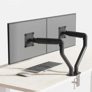 M8 듀얼 모니터암 거치대 32인치 고중량 받침대 사무실 게이밍 개인방송 데스크테리어 모니터 홀더 브라켓 