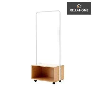 드레스룸옷걸이 사각 옷선반 하단 우드선반 화이트 철제행거 옷걸이행거 튼튼한행거 옷행거