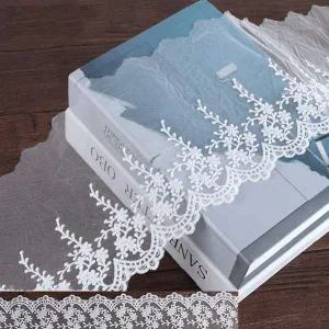 망사원단 화이트 커튼원단 레이스천 DIY 자수원단 부자재