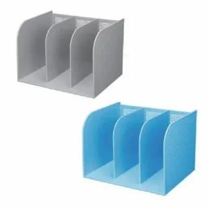 다용도 책꽂이 회색 서재 수납 선반 사무실 공간 정리용 책장 3단책꽂이 297x235x208mm