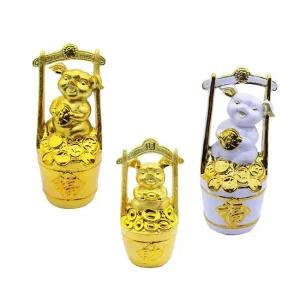 3몰) 돈방석 황금돼지 저금통 인테리어소품 장식소품 돼지장식품 황금돼지장식품 사무실소품