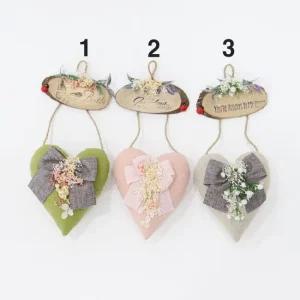 국산 수공 하트 장식 3종 문장식 문장식소품 자석문종 대문문패 현관문용 하트형 하트장식품