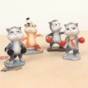 고양이소품 고양이 인테리어장식품 피규어 소품인형 4P 적인 소품인형 납골당장식 귀여운소품