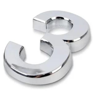 입체 숫자 5cm 1P 볼록 은색 숫자 중 부착스카시 입체숫자 아크릴숫자 은색숫자 이니셜스티커