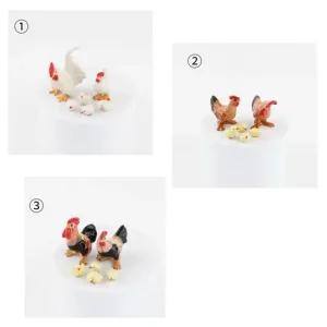 6종 닭세트 3가지 색상 닭세가족장식품 닭세트 닭가족인테리어소품 닭미니어처 닭미니어쳐