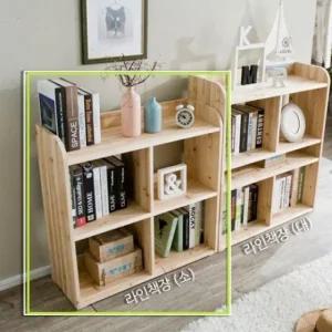 책꽂이 원목책장(소) GD26-21 삼나무 심플라인 수납장