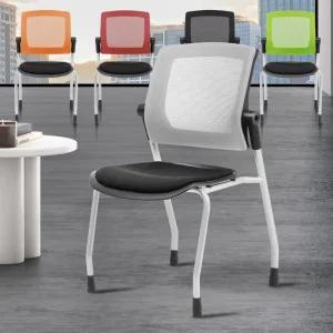 튼튼한 강의실대기 작업 고정형 c16 사무용메쉬 고정의자 책상용