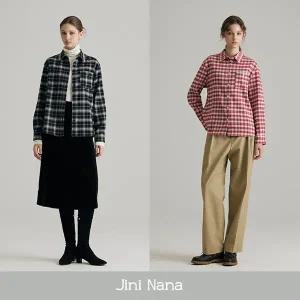 지니나나 선염 체크셔츠2종