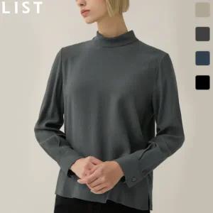 [리스트](대구신세계) 하프넥 솔리드 블라우스