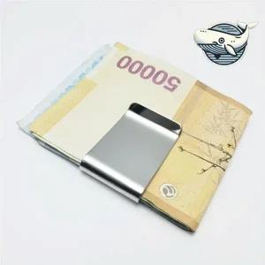 세련된 실버 메탈 머니클립 고급스러운 유광-WFHG7OK