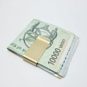 무광 골드 메탈 머니클립-WBA99C5