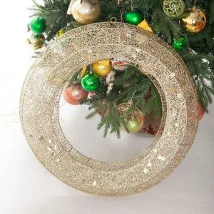 아트박스/플라워트리 [1+1] 크리스마스 글리터 리스 벽장식 뉴니켈 70cm