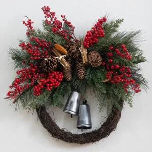 [아트박스]/플라워트리 크리스마스 리스 열매 벽장식 북유럽 60cm 벽걸이