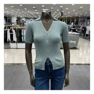 매장정품 캘빈클라인 패플 캘빈클라인여성 반팔 집 스웨터 J223933PFFDG 1435654