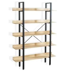 고품질 다양한 수납 5단 책장 5단 장식장 거실 장식장 DIY 원목책장 (W7EB2E4)