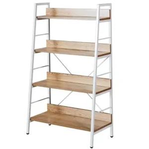 고품질 거실책장 사무실책장 4단 책장 무늬목 선반 장식장 원목책장 (W7EB2EC)